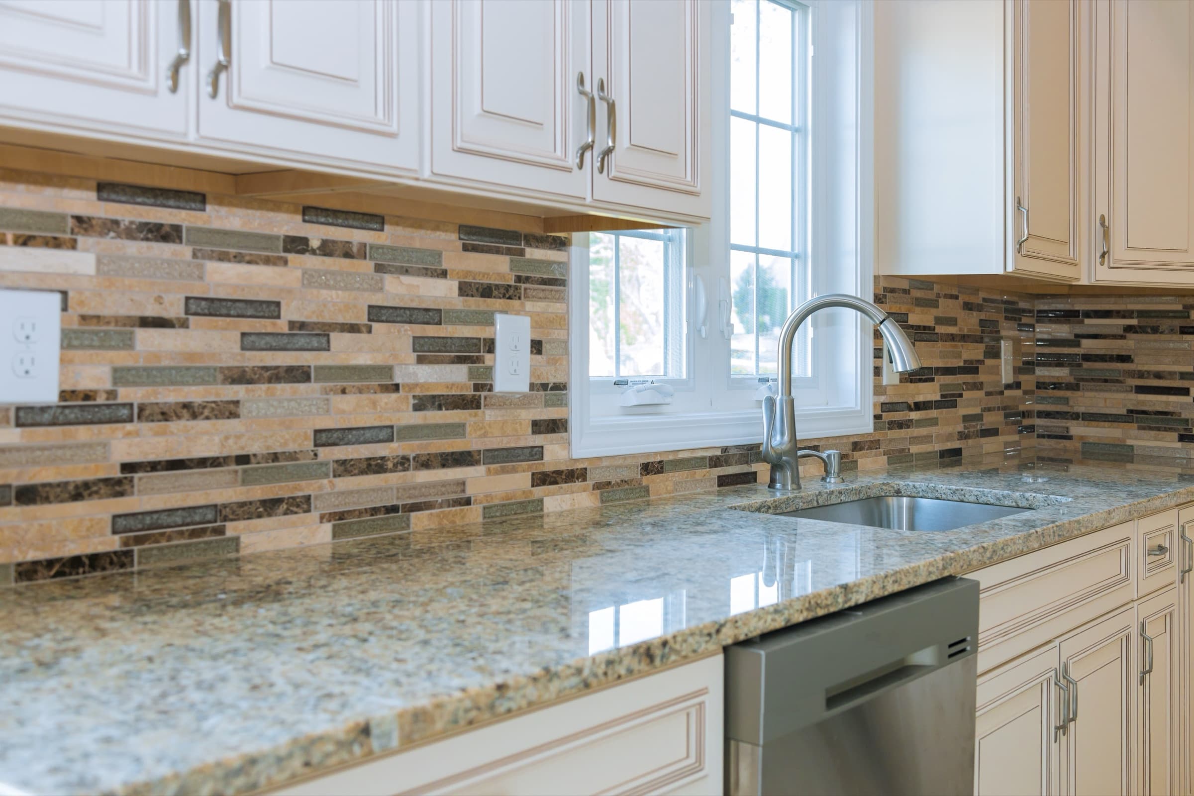 Granite mosaic feature wall